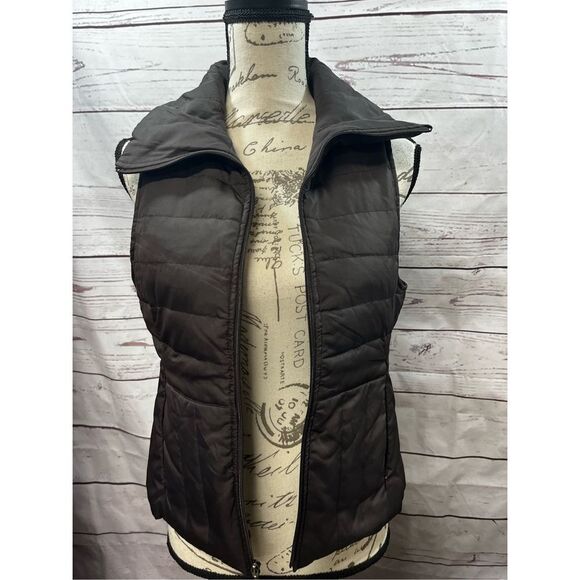 Kenneth Cole small dark Gray/black zip‎ up vest (2049) - Picture 1 of 4
